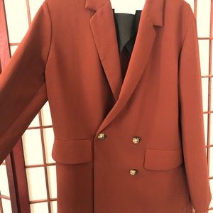 Aritzia Wilfred Cherrelle Blazer Size Small Rust Brown